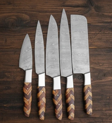 5-Piece Premium Damascus Chef Knife Set